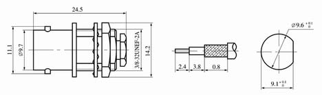 BNC series Connectors Product Outline Dimensions