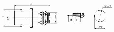 BNC series Connectors Product Outline Dimensions