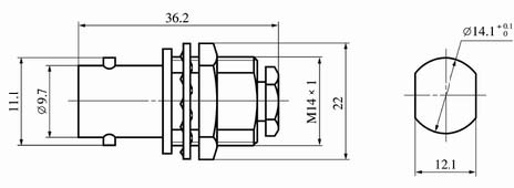 BNC series Connectors Product Outline Dimensions