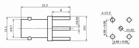 BNC series Connectors Product Outline Dimensions