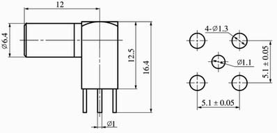 SMB series Connectors Product Outline Dimensions