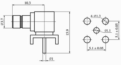 SMB series Connectors Product Outline Dimensions