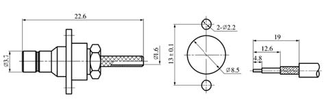 SMB series Connectors Product Outline Dimensions