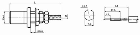 SMB series Connectors Product Outline Dimensions