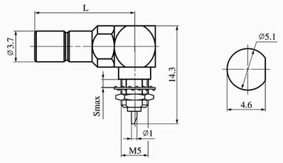 SMB series Connectors Product Outline Dimensions