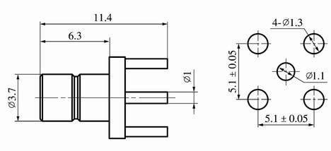 SMB series Connectors Product Outline Dimensions