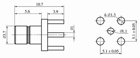 SMB series Connectors Product Outline Dimensions