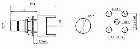 SMB series Connectors Product Outline Dimensions