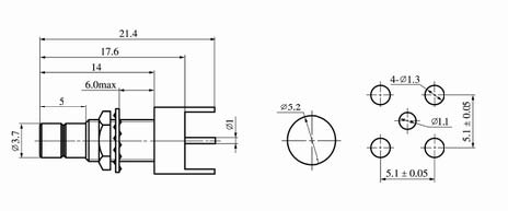 SMB series Connectors Product Outline Dimensions