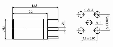 SMB series Connectors Product Outline Dimensions