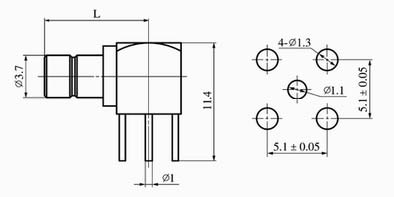 SMB series Connectors Product Outline Dimensions