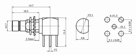 SMB series Connectors Product Outline Dimensions