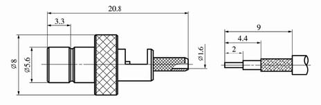 SMB series Connectors Product Outline Dimensions