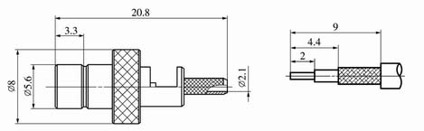 SMB series Connectors Product Outline Dimensions