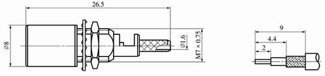 SMB series Connectors Product Outline Dimensions