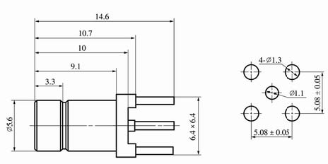 SMB series Connectors Product Outline Dimensions