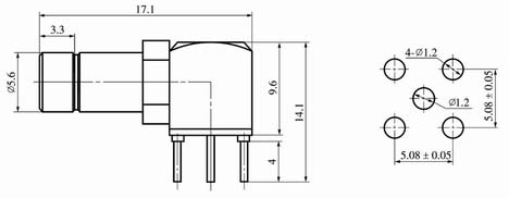 SMB series Connectors Product Outline Dimensions