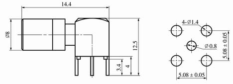 SMB series Connectors Product Outline Dimensions