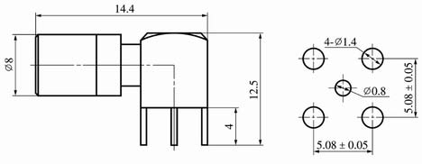 SMB series Connectors Product Outline Dimensions