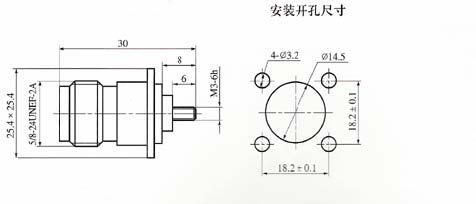 N series Connectors Product Outline Dimensions