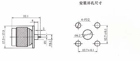 N series Connectors Product Outline Dimensions