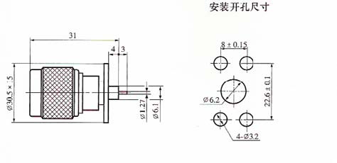 N series Connectors Product Outline Dimensions