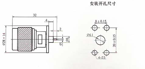 N series Connectors Product Outline Dimensions