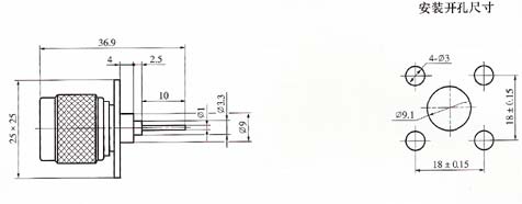 N series Connectors Product Outline Dimensions