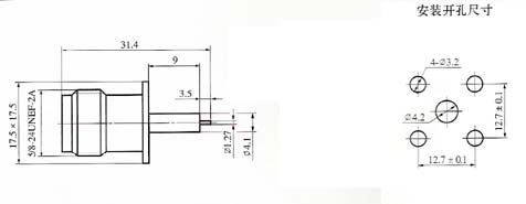 N series Connectors Product Outline Dimensions