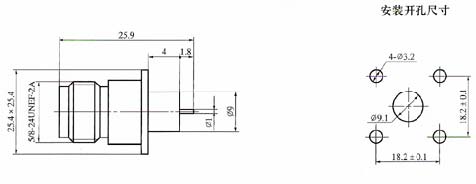 N series Connectors Product Outline Dimensions