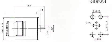 N series Connectors Product Outline Dimensions