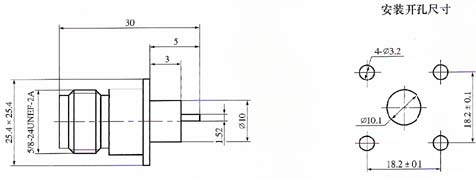 N series Connectors Product Outline Dimensions