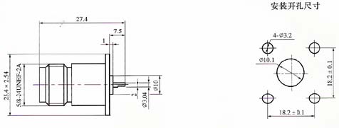 N series Connectors Product Outline Dimensions