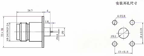 N series Connectors Product Outline Dimensions