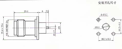 N series Connectors Product Outline Dimensions