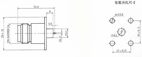 N series Connectors Product Outline Dimensions