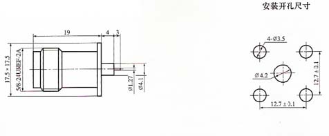 N series Connectors Product Outline Dimensions