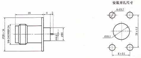 N series Connectors Product Outline Dimensions