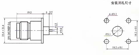 N series Connectors Product Outline Dimensions