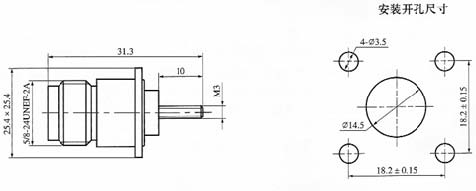 N series Connectors Product Outline Dimensions