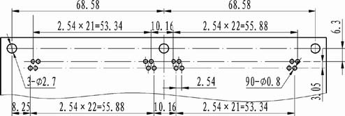 Right angle contact for PCB Connectors Product Outline Dimensions