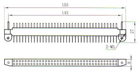 JB12 plug and receptacle connectors for PCB  Connectors Product Outline Dimensions