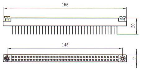 JB12 plug and receptacle connectors for PCB  Connectors Product Outline Dimensions