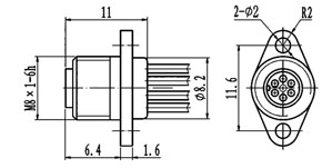 Y34M basic connectors  Connectors Product Outline Dimensions