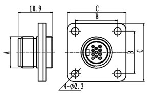 Y34M basic connectors  Connectors Product Outline Dimensions