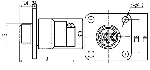 Y34A series Connectors Receptacle