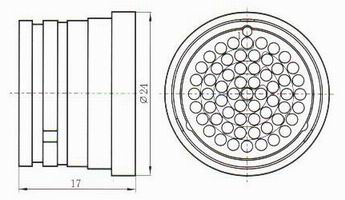 Y43 plug and receptacle connectors  Connectors Product Outline Dimensions