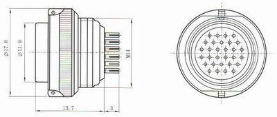 Y67 plug accessories Connectors Product Outline Dimensions