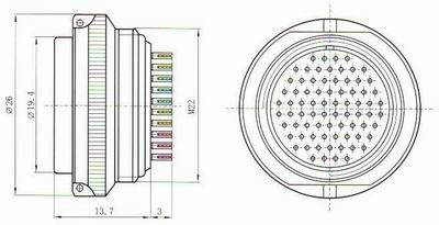 Y67 plug accessories Connectors Product Outline Dimensions