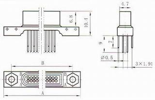 J15 basic connectors Connectors Product Outline Dimensions